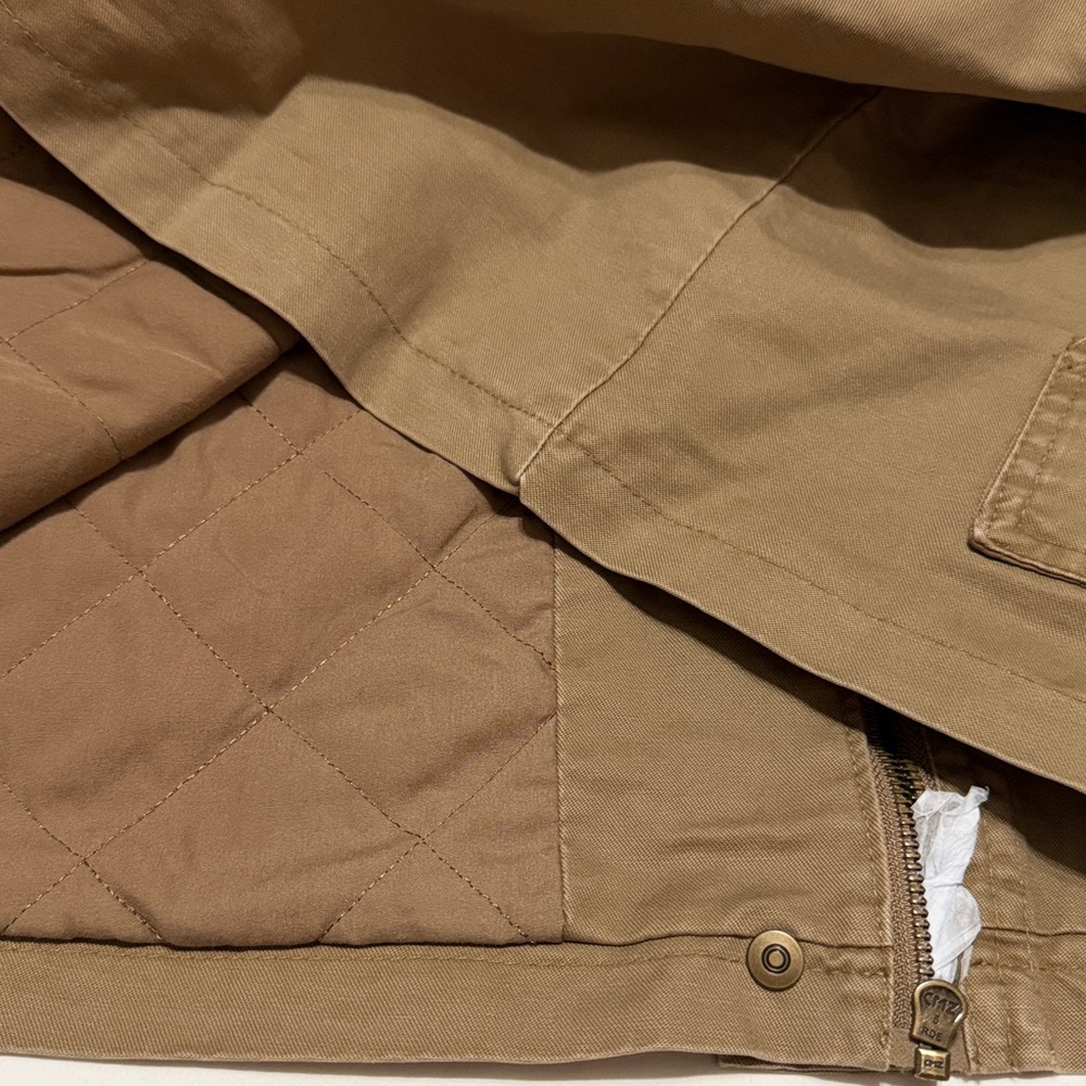 Hunter Tan Barn Crop Jacket with Dark Brown Corduroy Collar S NWT - Picture 16 of 16